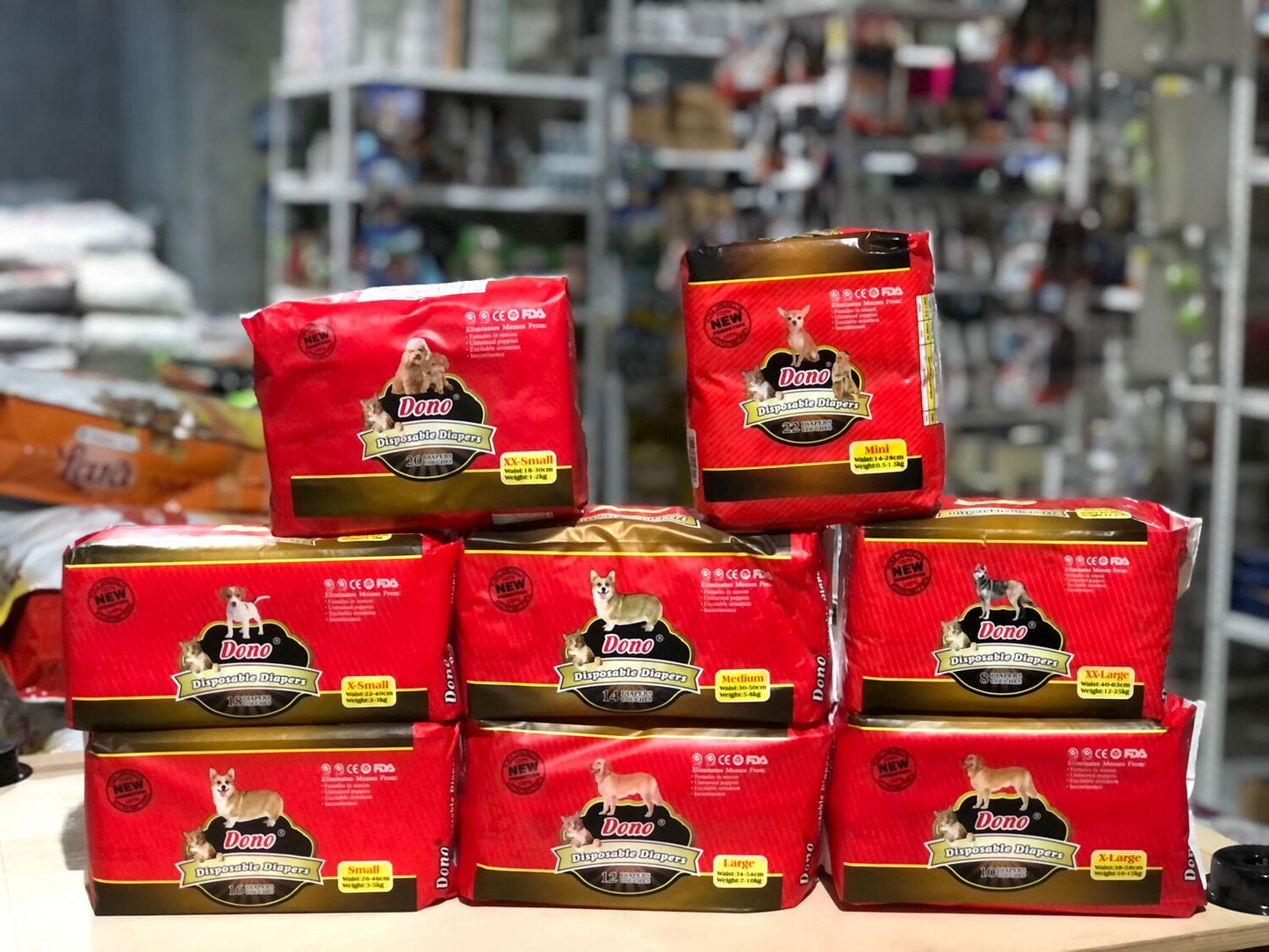 حفاظات القطط و الکلاب للانثی- سیت ٨ قیاس - سعر القطعة ٧٥٠٠