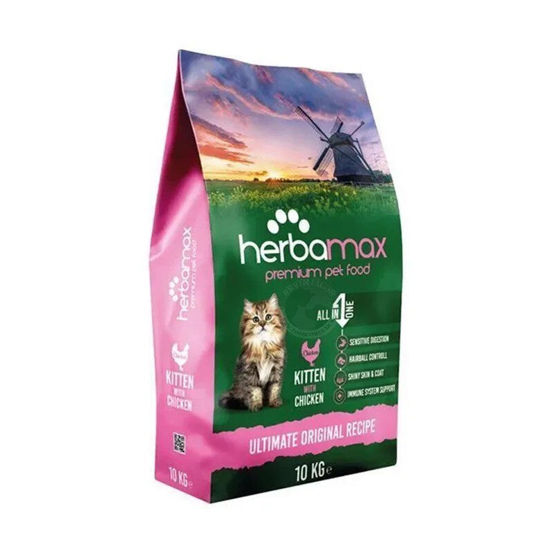 Herbamax Premium دجاج 10 كجم طعام للقطط الصغيرة