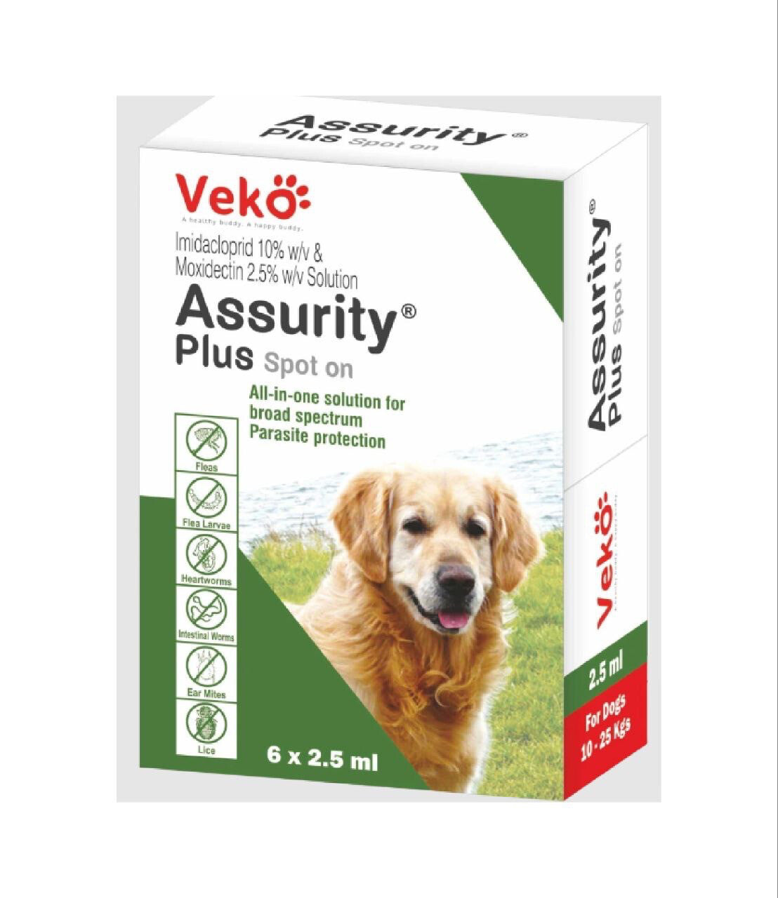 Veko Assurity plus يوفر حماية واسعة من الطفيليات في علاج واحد سهل للکلاب