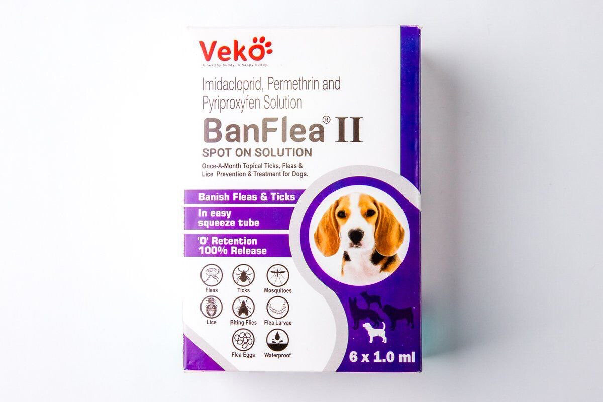 Veko Banflea II للوقاية و العلاج من القراد والبراغيث والبعوض والذباب القمل والقمل