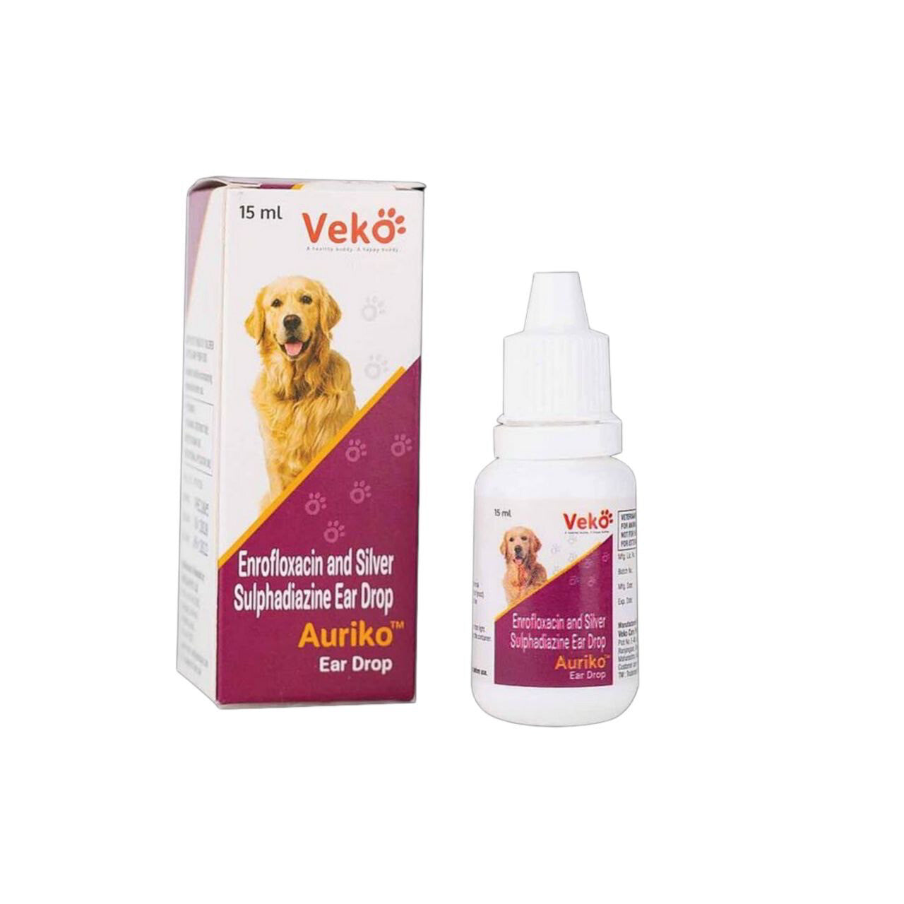 Veko AuriKO Ear Drops لعلاج التهابات الأذن الخارجية في الكلاب