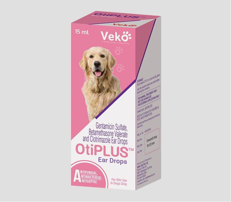 Veko OtiPLUS لعلاج الالتهابات البكتيرية للأذن الخارجية في الكلاب الحاد والمزمن