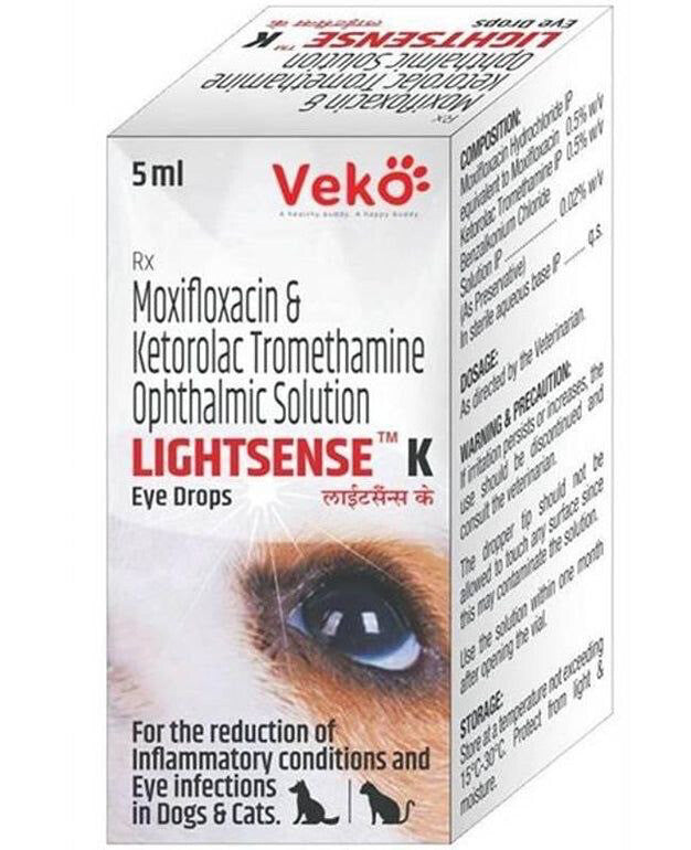 Veko Lightsense K لالتهابات العين مثل التهاب القرنية الجرثومي والتهاب النسيج الخلوي الحجاجي والتهاب الملتحمة الجرثومي.