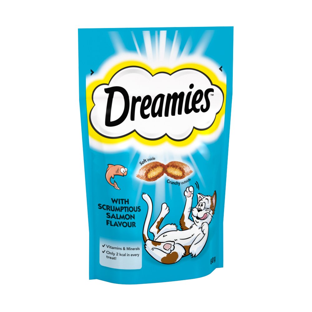 Dreamies 60g بسکیت و سالمون