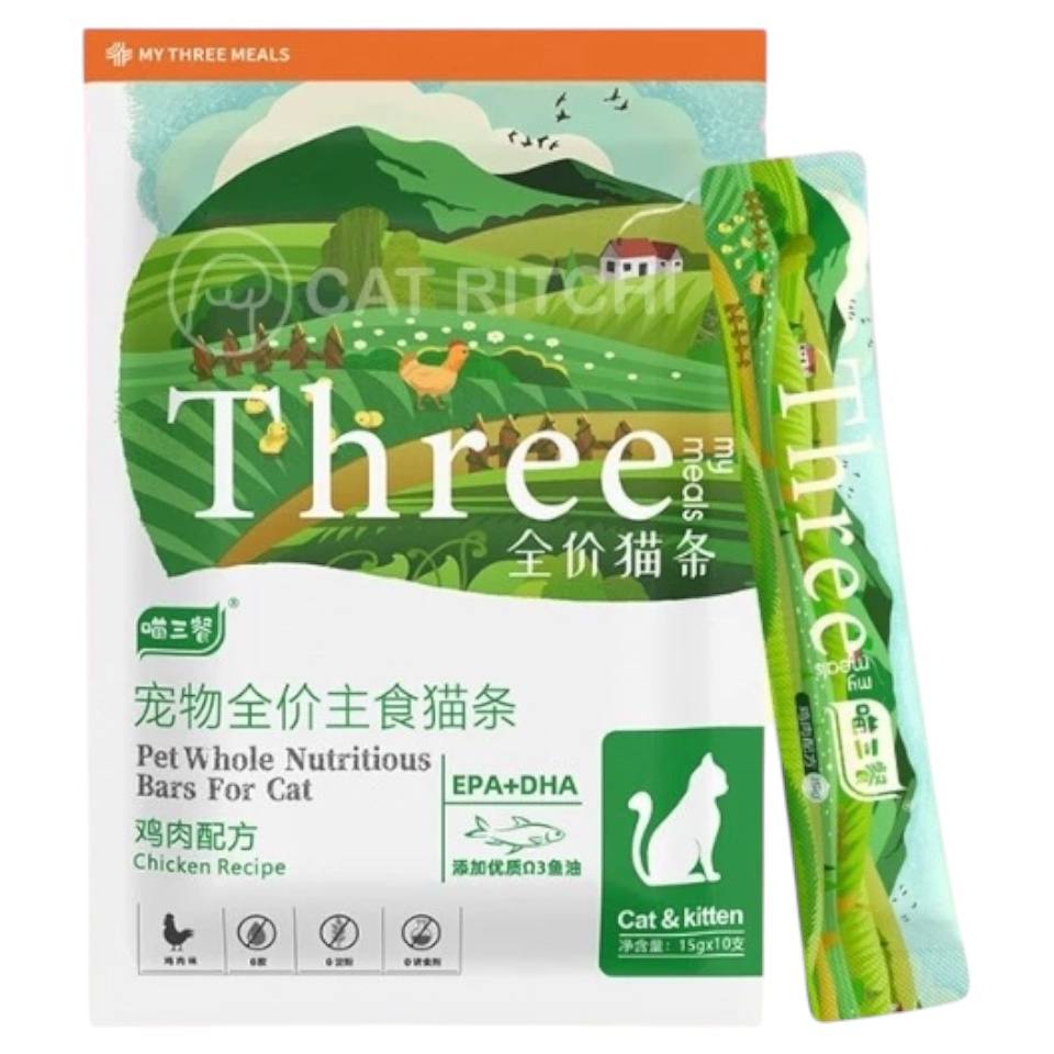 Three Adult & Kitten 10X سناک دجاج