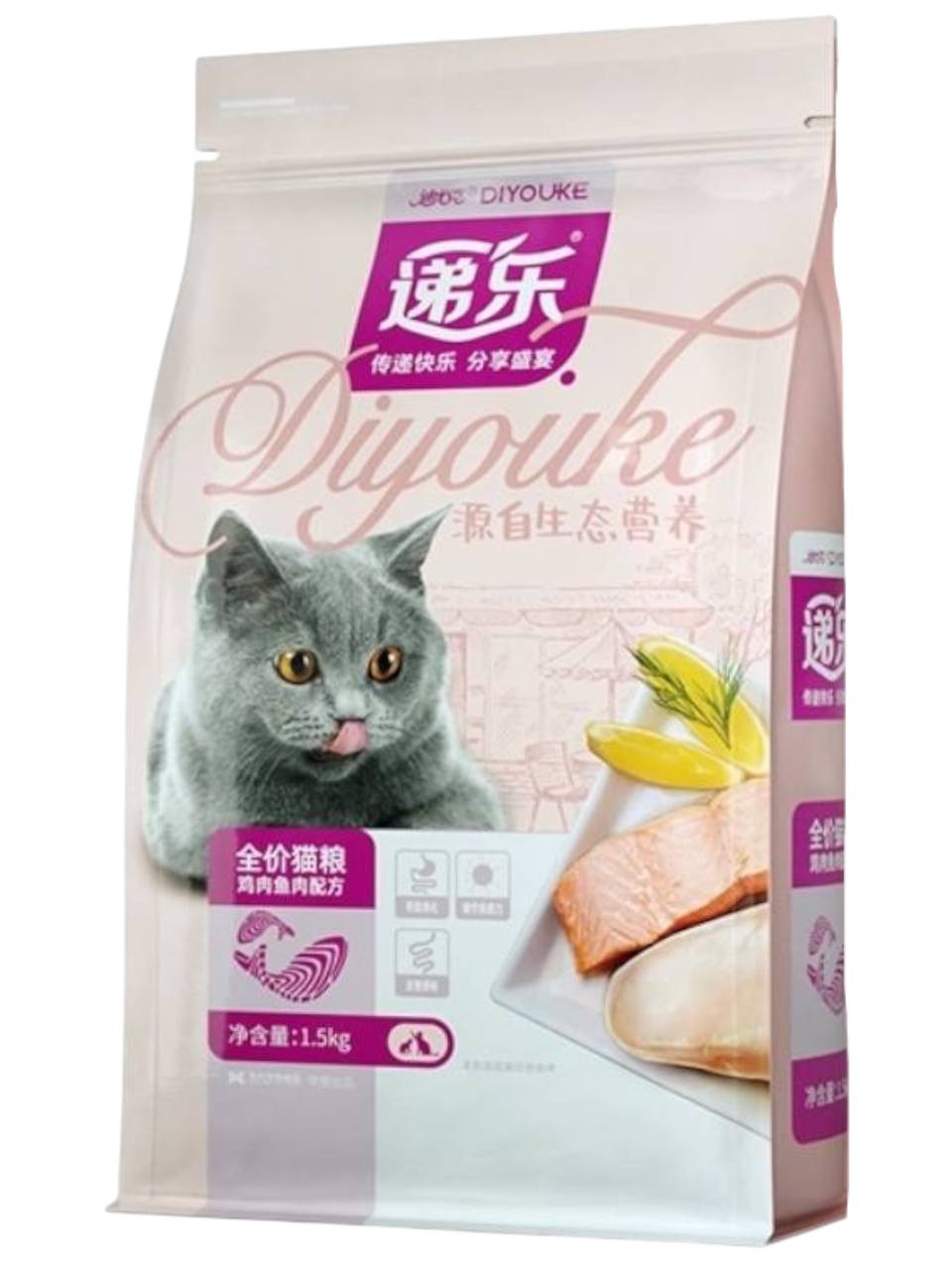 DIYOUKE 1,5kg دجاج وتونة طازج