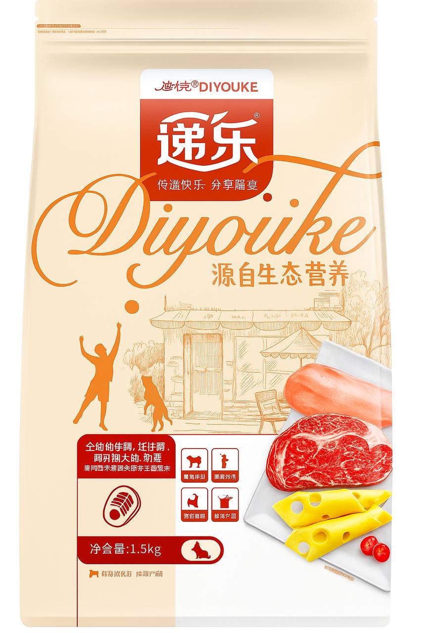 DIYOUKE Puppy 1.5kg دجاج ولحم بقري وجبن