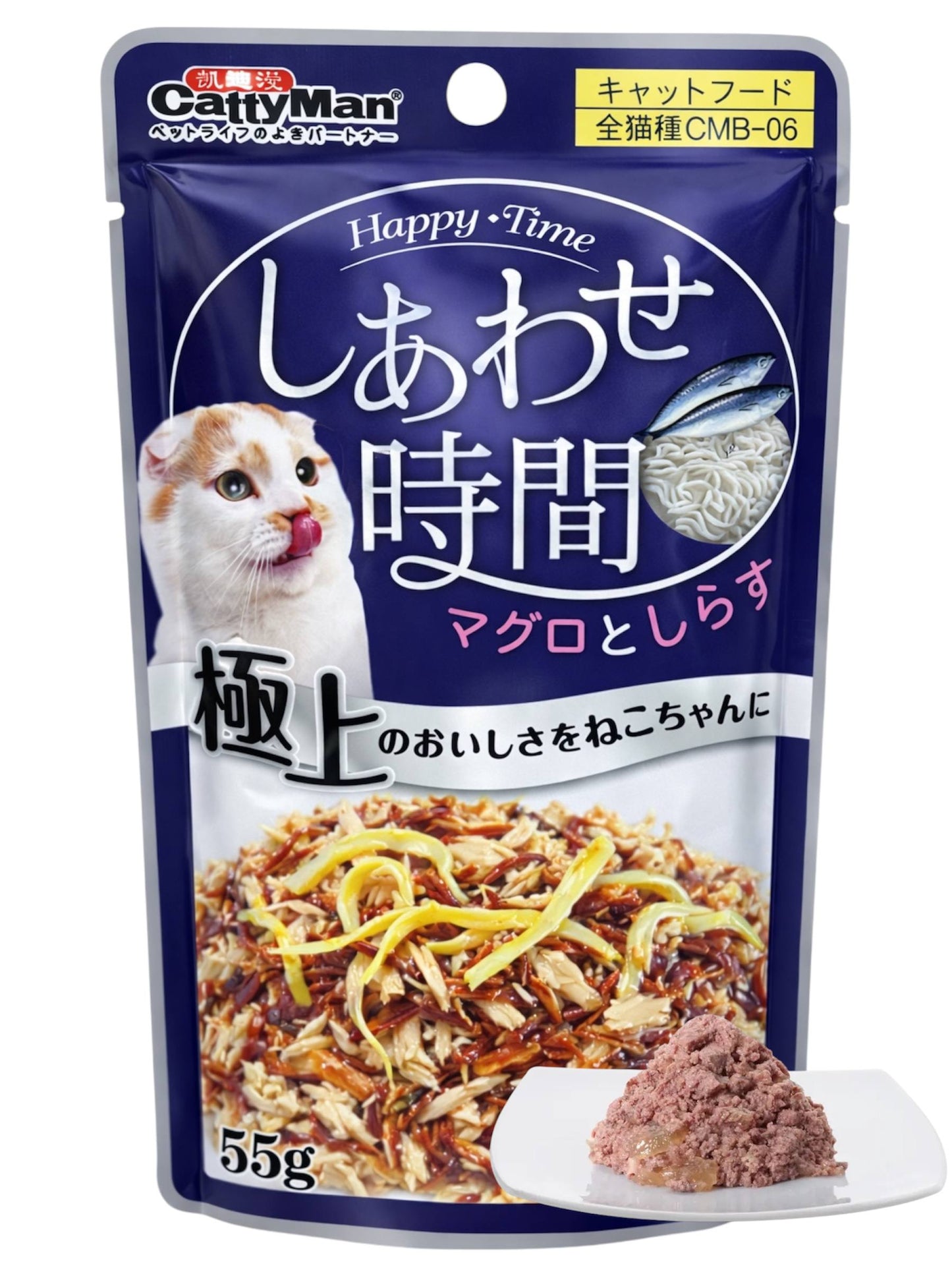 Cattyman 55g التونة والسمك الفضي