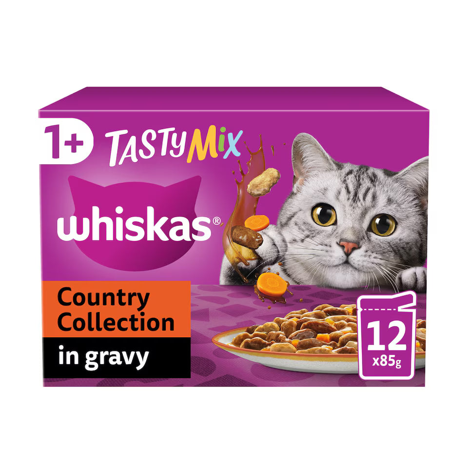 Whiskas X12 اللحوم المختلطة