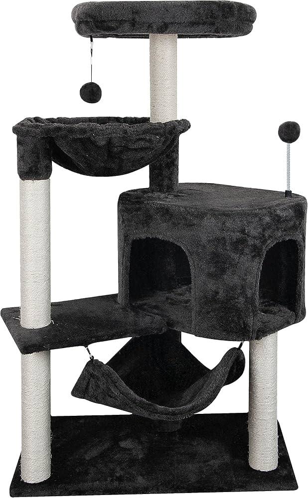 Multi-Level Cat Tree Tower-Model K013 أسود