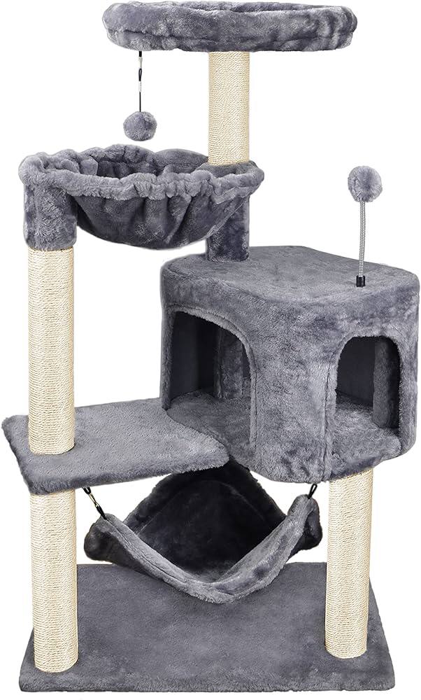 Multi-Level Cat Tree Tower-Model K013 رمادی