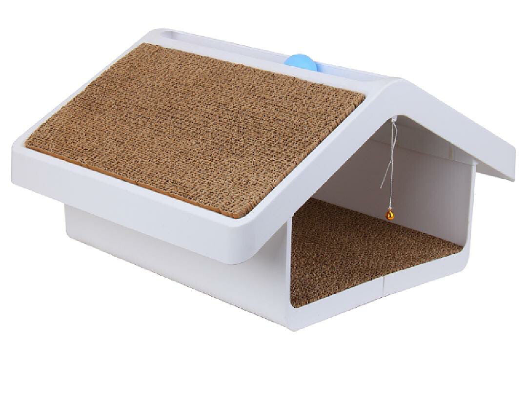 بيت بلاستيكي مع اللعبة خداشة داخلي و خارجي (لون ابيض)