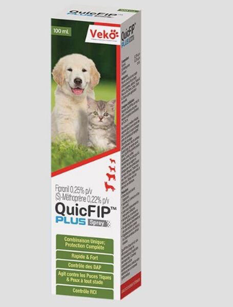 ‏Veko QuicFIP PLUS مبيد حشري ومبيد للقراد سريع المفعول ومناسب وفعال وطويل الامد وسهل الاستخدام لعلاج