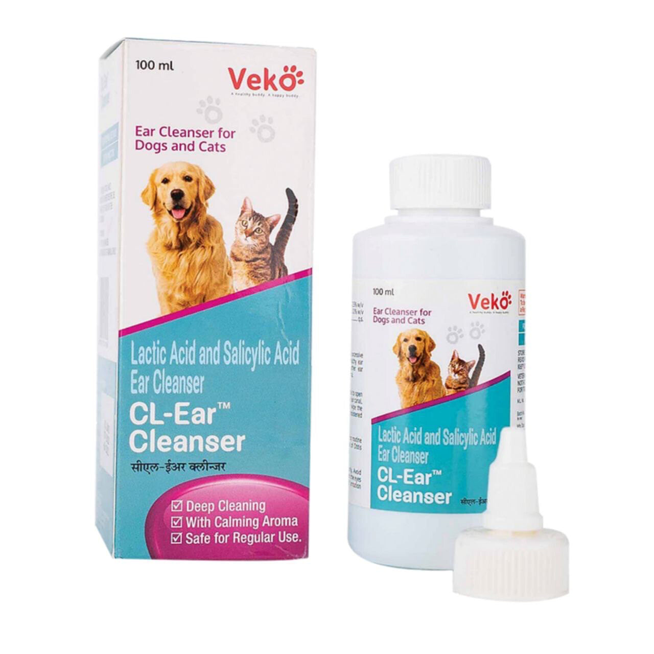 Veko Cl-Ear cleanserمنظف غير مزعج مع نشاط مضاد للميكروبات كما أنه يزيل الروائح الكريهة من قناة الأذن