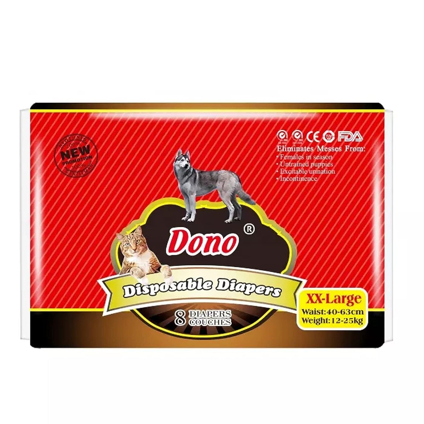 (XLL) حفاظات القطط و الکلاب للانثی قیاس