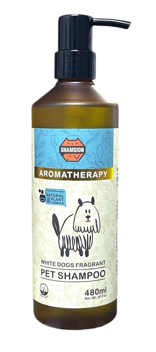 Shamsion(480ml)شامبو العلاج بالروائح العطرية كلب أبيض
