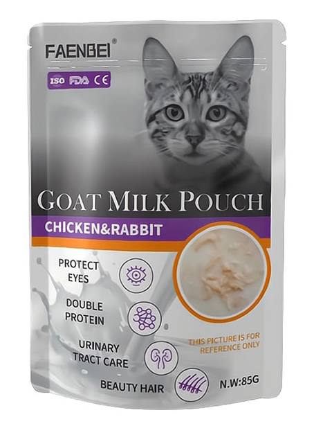 Faenbei Goat Milk Pouch 85g الدجاج والأرنب
