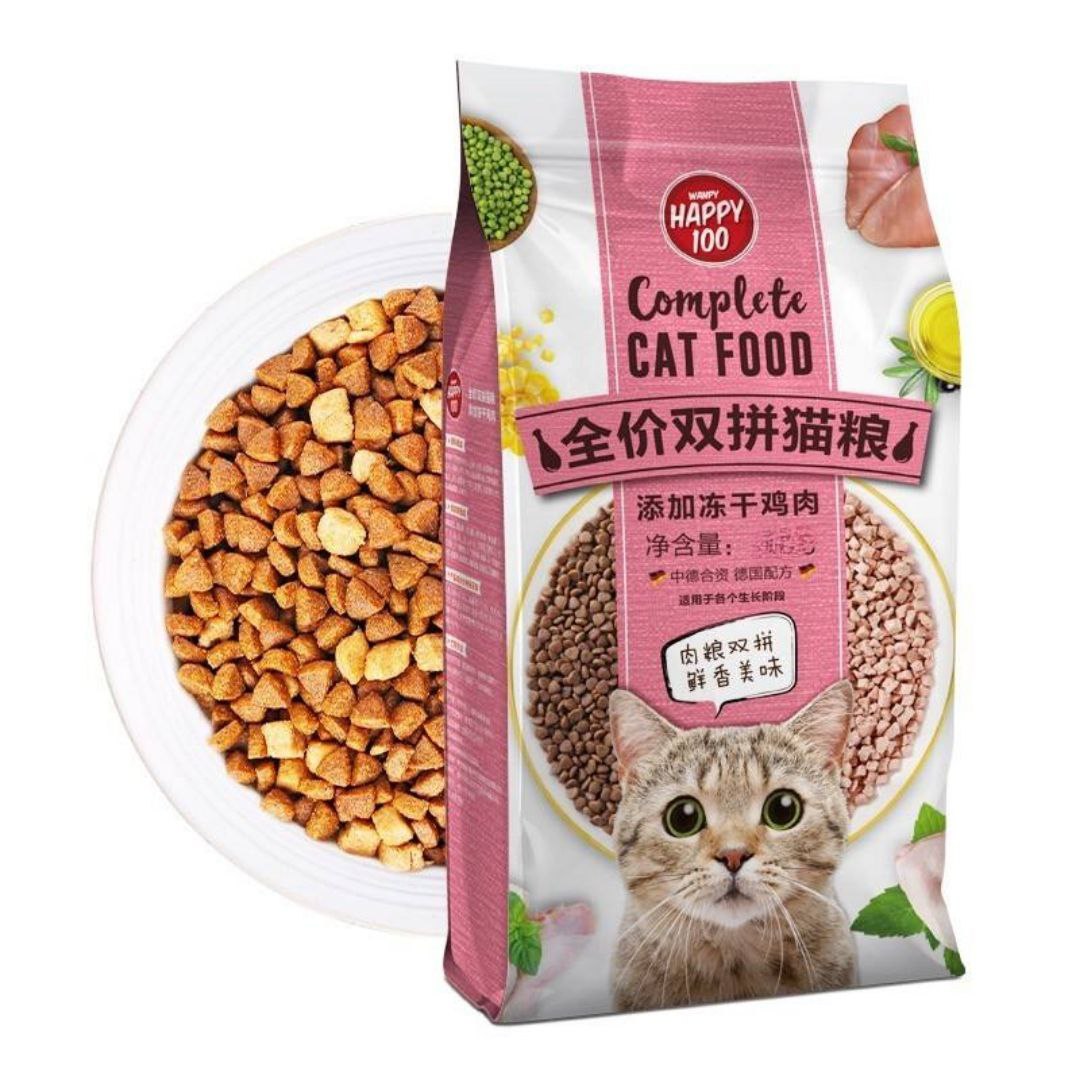 Happy 100 Kitten & Adult 1.5 kg  الدجاج المجفف