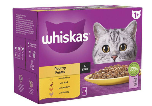 Whiskas x12 الدواجن في جيلي