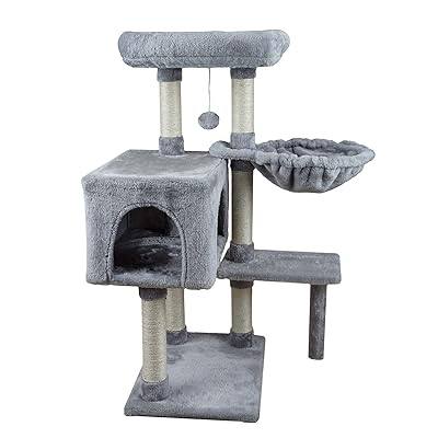 Multi-Level Cat Tree Tower48x39x89cm-Model K01 رمادی