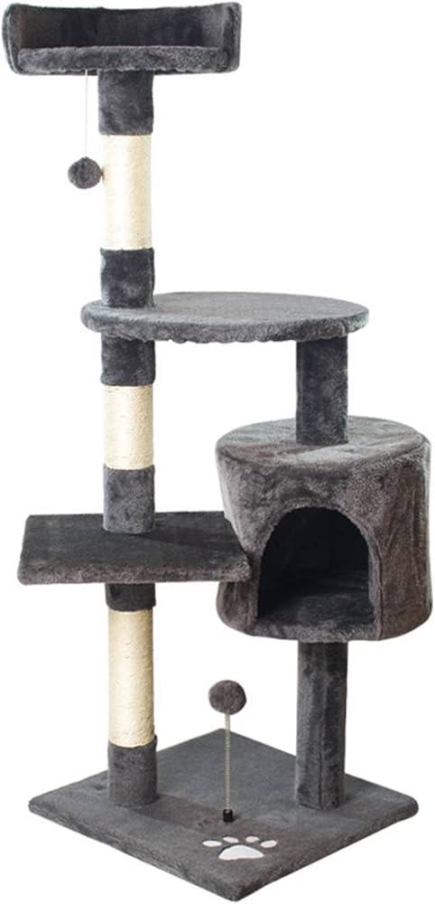 Multi-Level Cat Tree Tower-Model mt04 رمادي غامق